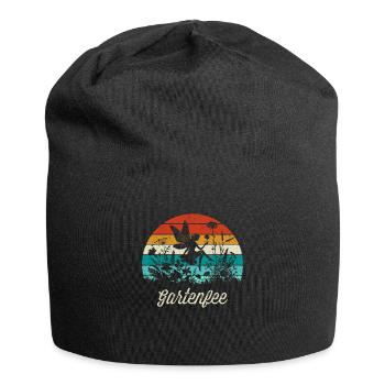 Gartenfee Mama Oma Hobbygärtner Muttertag Garten - Jersey-Beanie - Schwarz - Vorne