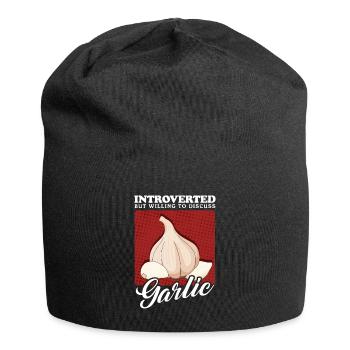 Garlic Garlic Clove Gift - Jersey Beanie - black - Front