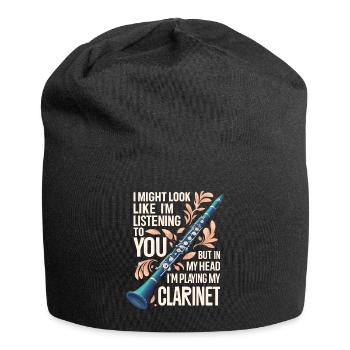 Klarinettenmusik Blaskapelle Klarinettist Musiker - Jersey-Beanie - Schwarz - Vorne