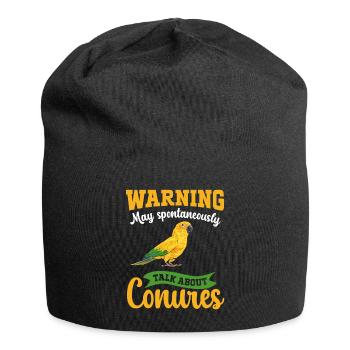 Parakeet Parrot Parakeet Bird - Jersey Beanie - black - Front