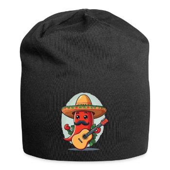 Chili Mariachi Guitariste Mexique Guitare Musique - Bonnet en jersey - noir - Devant
