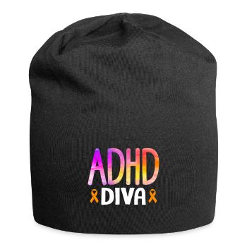 Funny ADHD saying - Jersey Beanie - black - Front