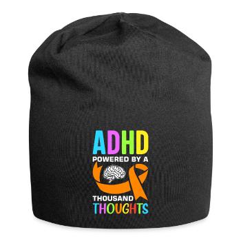 Funny ADHD saying - Jersey Beanie - black - Front