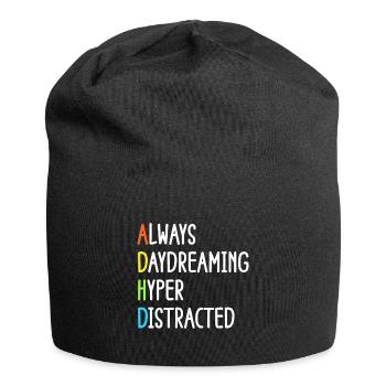 ADHD Humor And Awareness Design - Jersey Beanie - black - Front