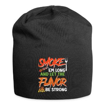 Grillfeier FUMEZ-LES LONGTEMPS LAISSEZ LA SAVEUR ÊTRE FORTE - Bonnet en jersey - noir - Devant