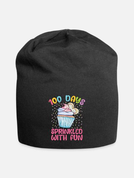 Cupcake Muffin Backen Geschenk - Jersey-Beanie - Schwarz