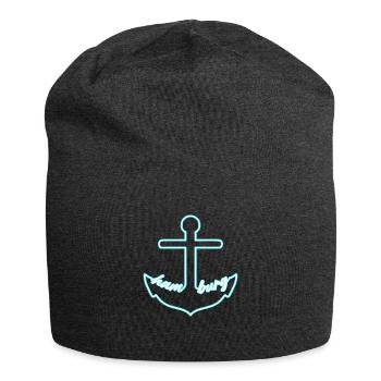 Hamburg Tshirt Geschenk Moin Hamburch Fußball - Jersey-Beanie - Anthrazit - Vorne
