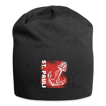 Hamburg Tshirt Geschenk Moin Hamburch Fußball - Jersey-Beanie - Schwarz - Vorne