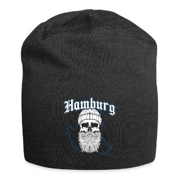 Hamburg Tshirt Geschenk Moin Hamburch Fußball - Jersey-Beanie - Anthrazit - Vorne