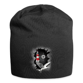 Seagull Lighthouse Compass Maritime - Jersey Beanie - black - Front