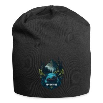 Jäger Bergsteiger Wanderer Abenteuer - Jersey-Beanie - Schwarz - Vorne
