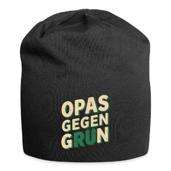 OPAS GEGEN GRÜN Grüne nein Danke - Jersey-Beanie - Schwarz - Vorne