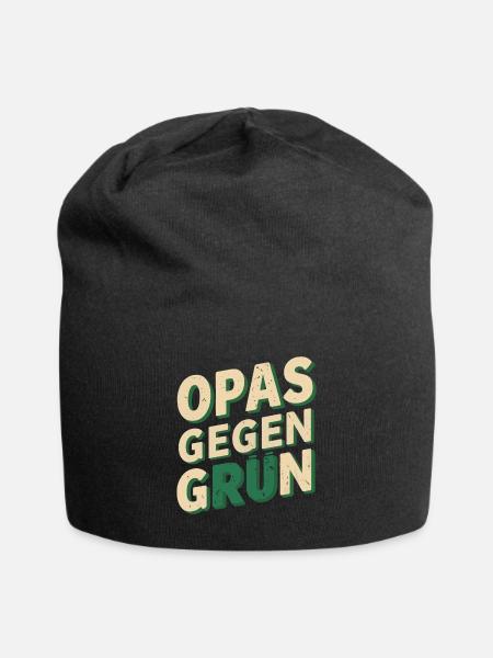 OPAS GEGEN GRÜN Grüne nein Danke - Jersey-Beanie - Schwarz