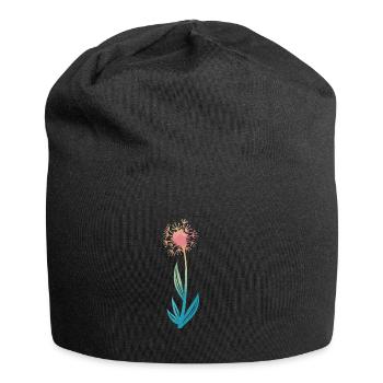 Blume Natur Botanik - Jersey-Beanie - Schwarz - Vorne