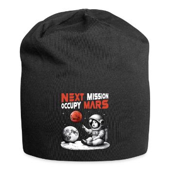 Raumfahrt Roter Planet, Next Mission – Occupy Mars - Jersey-Beanie - Schwarz - Vorne