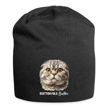 Scottish Fold Kitten Scottish Fold Cat - Jersey Beanie - black - Front