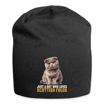 Scottish Fold Kitten Scottish Fold Cat - Jersey Beanie - black - Front