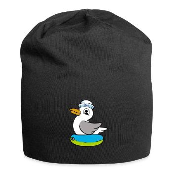 Seagull Swimming Ring Maritime Sailor Sailor - Jersey Beanie - black - Front