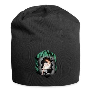 Fille, Forêt, Sensuel, Romantique - Bonnet en jersey - noir - Devant