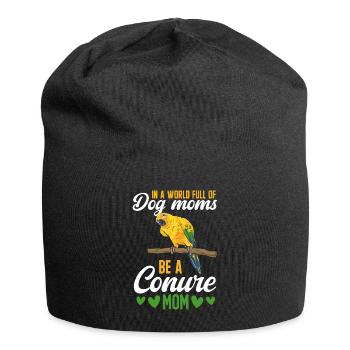 Parakeet Parrot Parakeet Bird - Jersey Beanie - black - Front