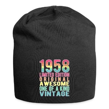 Edition limitée depuis 1958 Anniversaire Millésime 1958 - Bonnet en jersey - noir - Devant