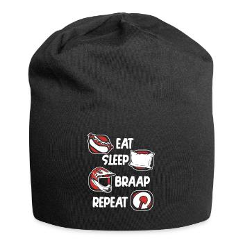 Eat Sleep Braap Repeat Supermoto Motorcycle - Jersey Beanie - black - Front
