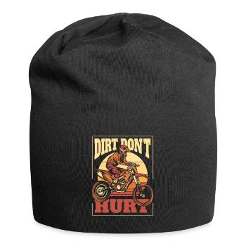 Dirt Don't Hurt Motorcycle Racing Supermoto - Jersey Beanie - black - Front