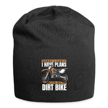 Ich habe Pläne mit meinem Dirtbike-Motorradrennen - Jersey-Beanie - Schwarz - Vorne