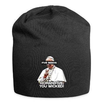 L’amateur de bière Pope commande cinq bières avec humour - Bonnet en jersey - noir - Devant