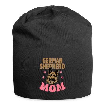 German Shepherd Mom Puppy Breeder Dog Owner - Jersey Beanie - black - Front