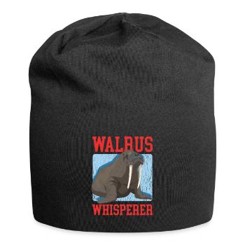 Walross Walroß Walrus Walrosse Geschenk - Jersey-Beanie - Schwarz - Vorne