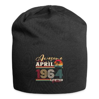 60e anniversaire mari avril Vintage 1964 génial - Bonnet en jersey - noir - Devant