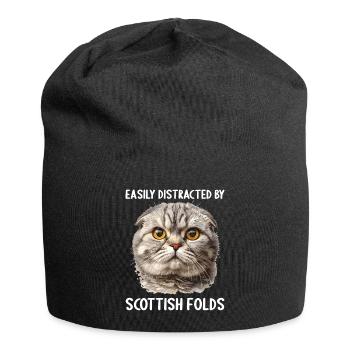 Scottish Fold Kitten Scottish Fold Cat - Jersey Beanie - black - Front