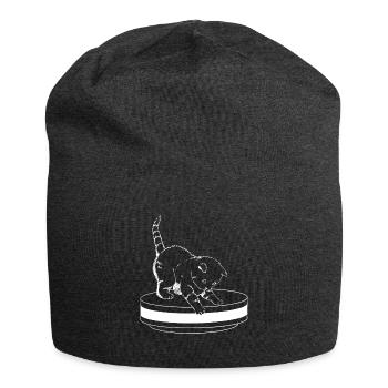 Süße Katze Saugroboter Staubsauger - Jersey-Beanie - Anthrazit - Vorne