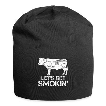 Grillmeister LASS UNS SMOKEN Fleischliebhaber - Jersey-Beanie - Schwarz - Vorne