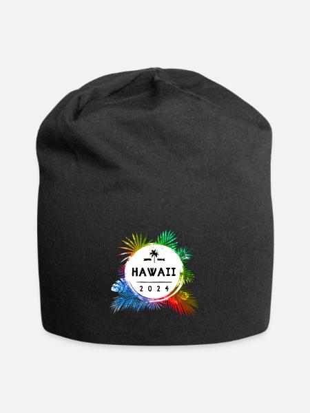 Hawaï 2024 Coloré - Bonnet en jersey - noir