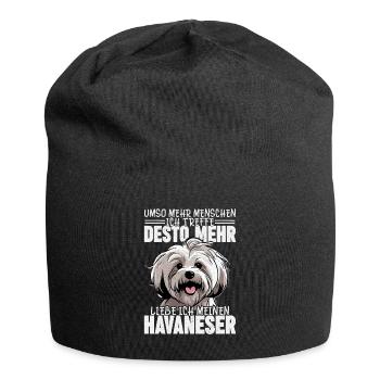 Liebe ich meinen Havaneser Hund Frauchen Hunde Mam - Jersey-Beanie - Schwarz - Vorne