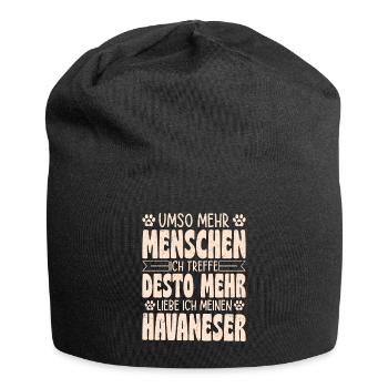Liebe ich meinen Havaneser Hunde Mama Hund Frauche - Jersey-Beanie - Schwarz - Vorne