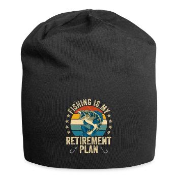Fishing Is My Retirement Plan Sport Fishing Angler - Jersey Beanie - black - Front