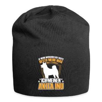 Akita Inu more like Japanese Akita Inu - Jersey Beanie - black - Front
