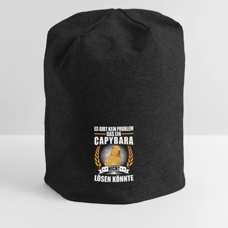 Capybara solves problems South America Capybara Jersey Beanie