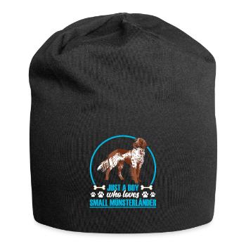 Junge der Kleiner Münsterländer liebt - Jersey-Beanie - Schwarz - Vorne