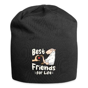 Sheep Lover Friend Lamb Lambs - Jersey Beanie - black - Front