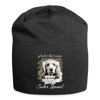 Englischer Cocker Spaniel schöner Spruch - Jersey-Beanie - Schwarz - Vorne