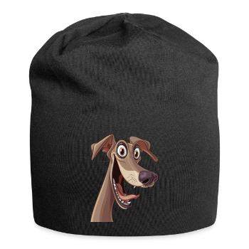 Chart Polski | Polish greyhound | Cartoon Artwork - Jersey Beanie - black - Front
