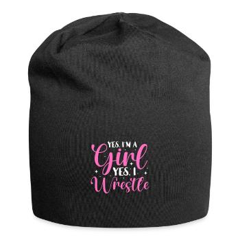 Wrestling Wrestler Fight Wrestling Ringer Gift - Jersey Beanie - black - Front