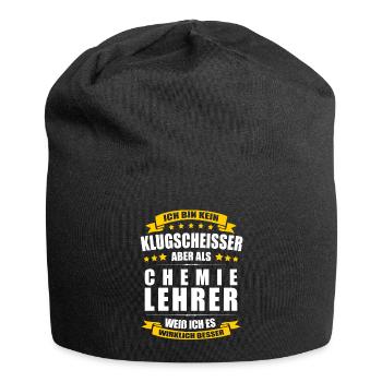 Ich Bin Kein Klugscheisser Chemielehrer Lehrer - Jersey-Beanie - Schwarz - Vorne