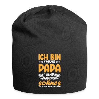 Proud Dad T-Shirt Gift from Son - Jersey Beanie - black - Front