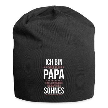 Proud Dad T-Shirt Gift from Son - Jersey Beanie - black - Front
