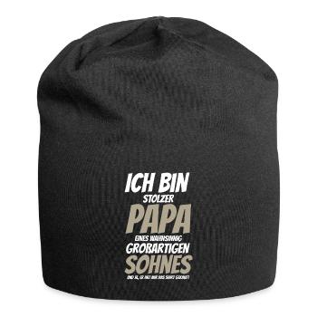 Proud Dad T-Shirt Gift from Son - Jersey Beanie - black - Front